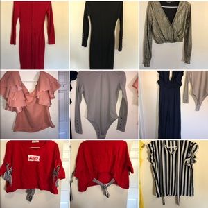 Tops,dresses, jumpsuit.